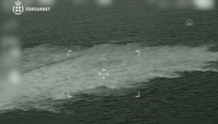 Baltık Denizi’ndeki gaz sızıntısı havadan görüntülendi