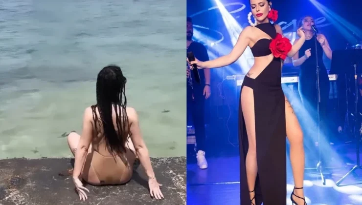Bir tatil paylaşımı da Simge’den geldi! Ünlü şarkıcının bikinili videosu sosyal medyayı salladı
